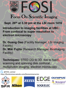 FOSI seminar Sept 26th (Thursday) 3:30pm LSI Rm1.416