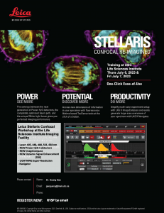 LSI imaging workshop_Leica Stellaris on July 6 and 7