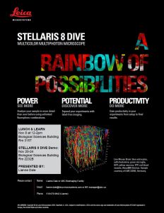 Leica Stellaris 8 Dive Multicolor Multiphoton Microscopy “Lunch and Learn” and “Demo”