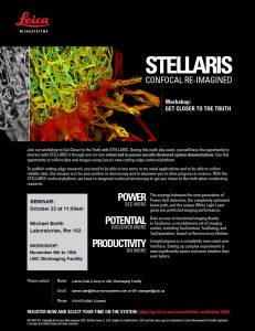 Leica Stellaris confocal microscopy seminar and workshop
