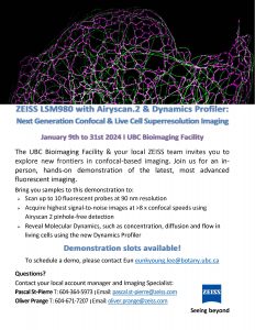 Zeiss LSM980 with Airyscan2 & Dynamics Profiler Hands-on Demo in January 2024