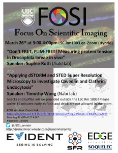 FOSI seminar March 26 (Tue) 3-4pm in LSC RM 1003 by Sophie Roth and Timothy Wong