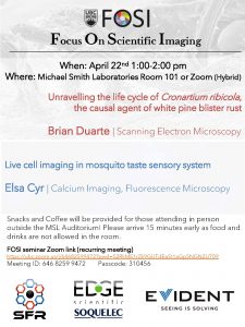 FOSI seminar on April 22 (Mon) at 1pm in MSL101 or Zoom