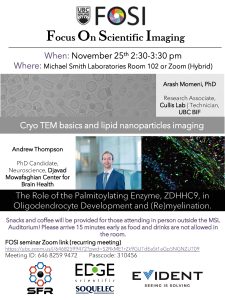 FOSI seminar on Nov 25th (Monday) at 2:30pm in MSL Rm 102 or Zoom (hybrid)